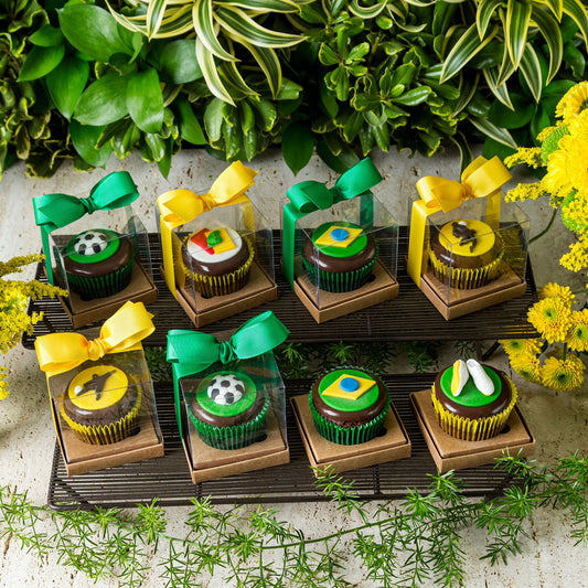 Cupcake Decorado - Caixa 1 unidade - Coleção Copa