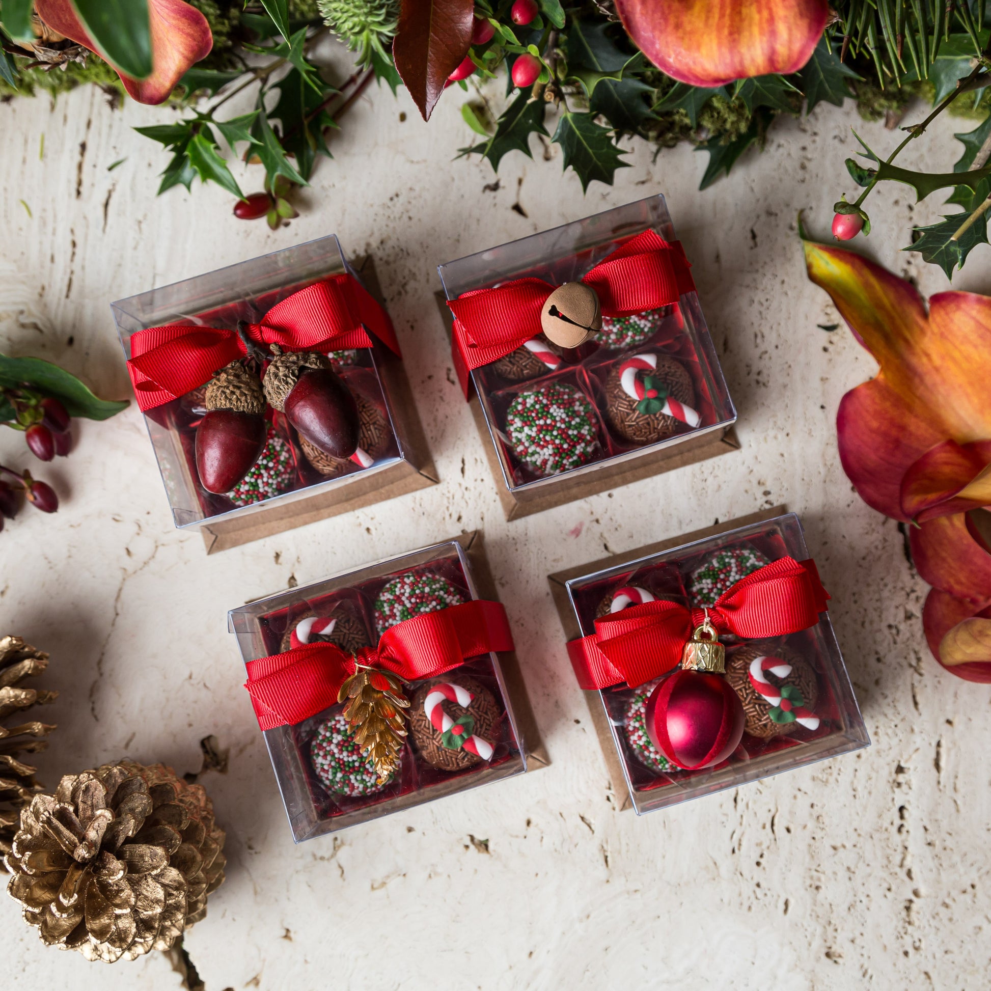 Caixa Lembrancinha Decorada com 4 Doces - Coleção de Natal - Somethin' Sweet by SVG