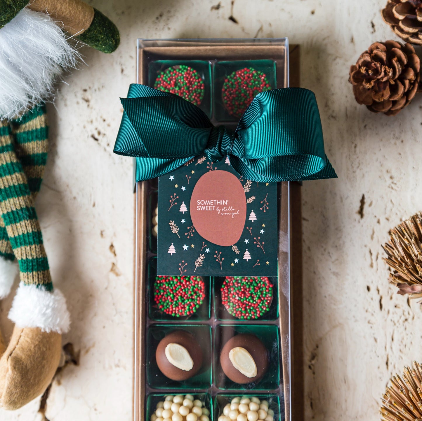 Caixa Presente  com 20 Doces - Coleção de Natal