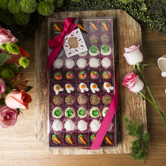 Caixa Presente Decorada com 50 Doces - Coleção de Páscoa - Somethin' Sweet by SVG