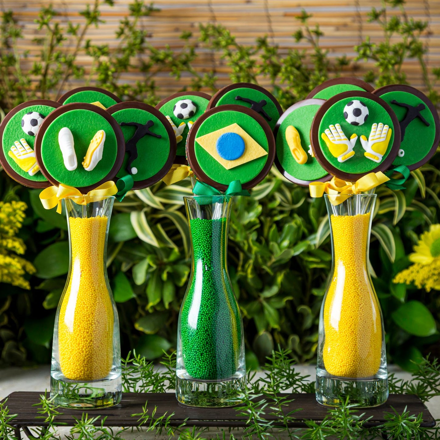 Kit Pirulito Dragee Decorado - Coleção Copa