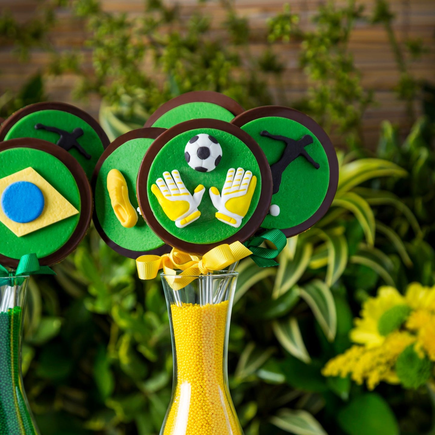 Kit Pirulito Dragee Decorado - Coleção Copa